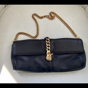 Juicy Couture black shoulder purse w/ gold chain